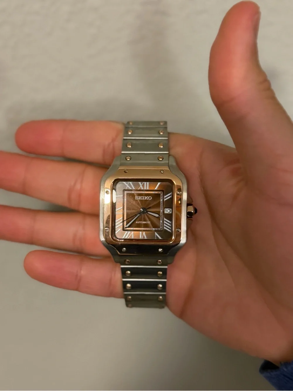 Seiko Mod: Rose Gold Brown Santos